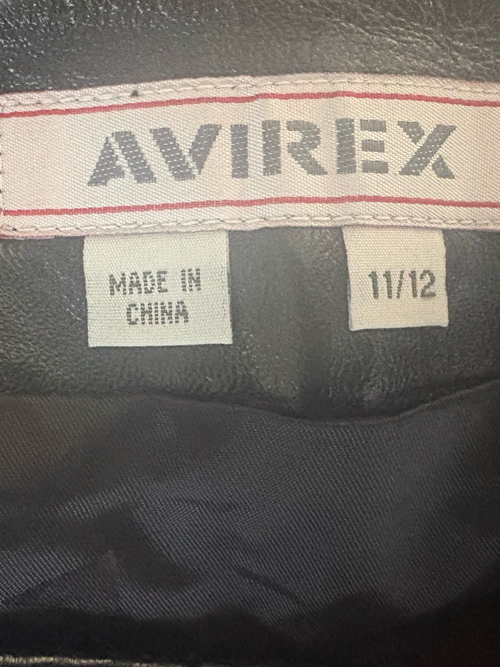 Avirex Black Perforated Leather Mini Skirt 11/12 New - Picture 4 of 6